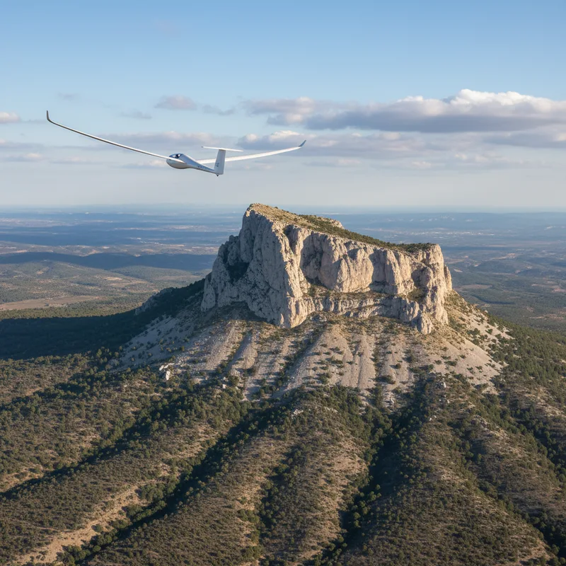 Vol à voile au Pic Saint-Loup : baptême en planeur, CVVM et conditions de vol